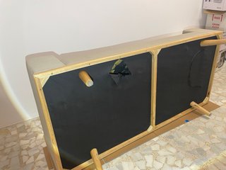 Sofá Sklum Beige Tela y Madera