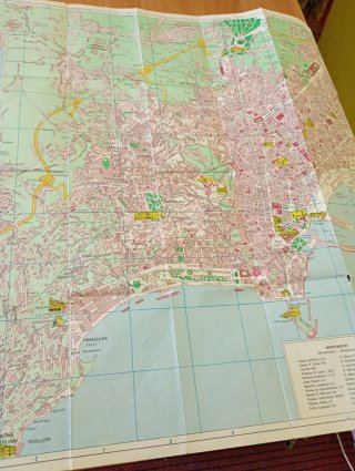 MAPPA TURISTICA DI NAPOLI VINTAGE
