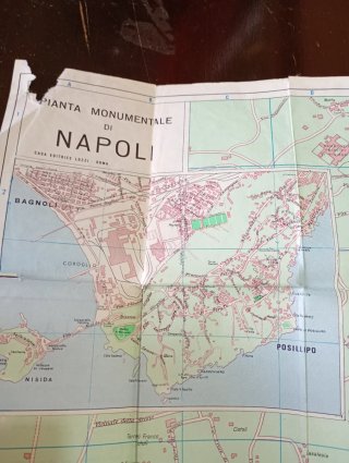 MAPPA TURISTICA DI NAPOLI VINTAGE