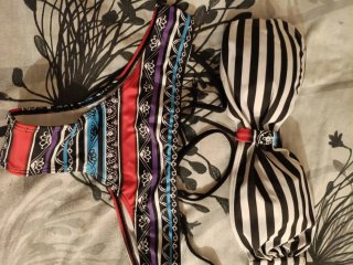 Bikini Rayas y Estampado Multicolor