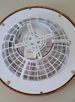 Ventilador de techo con luz ratán. Nuevo