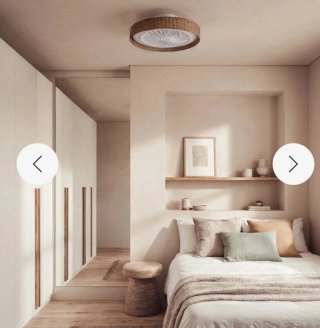 Ventilador de techo con luz ratán. Nuevo