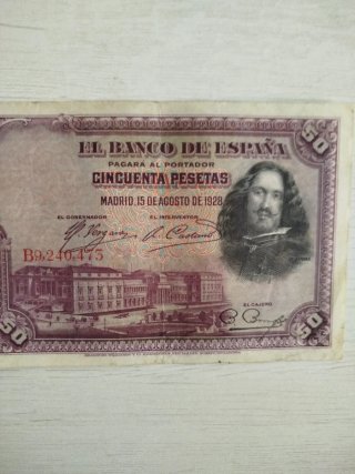 Billete 50 Pesetas Banco de España 1928
