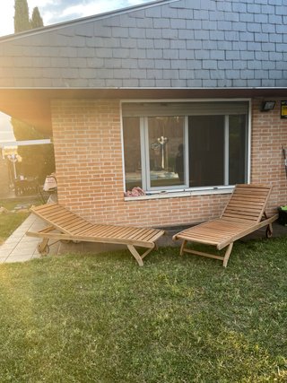 Tumbonas de madera para exterior