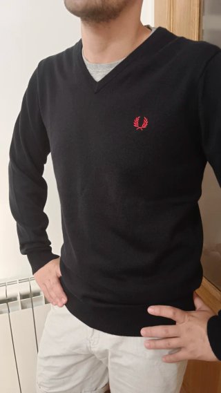 Jersey Fred Perry azul marino Talla S