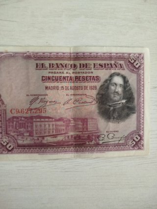 Billete 50 Pesetas Banco de España 1928