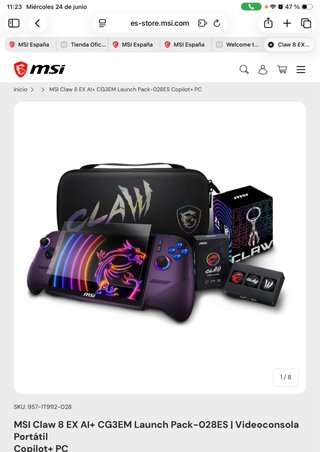 MSI Claw 8 EX AI+ CG3EM Launch Pack