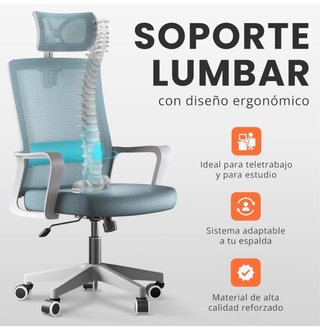 Silla de oficina gris y blanca sin usar