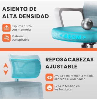 Silla de oficina gris y blanca sin usar