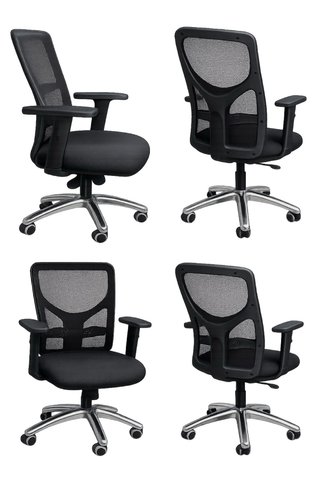 Silla ergonómica de oficina negra