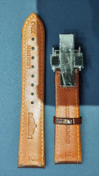 Correa Longines Piel Marrón 21mm