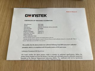 Osciloscopio Digital GW Instek GDS-2204 200MHz