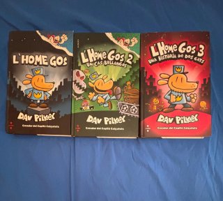3 primeros comics de la saga "l'home gos" (Català)