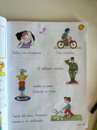 Letra a letra, 1 Primaria cartilla de lectura