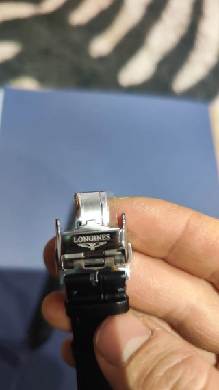 Correa Longines Piel Negra 21mm Cierre Mariposa