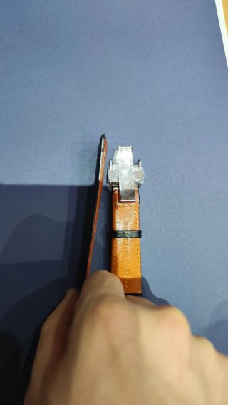 Correa Longines Piel Negra 21mm Cierre Mariposa