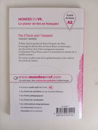 Pas d'Oscar pour l'assassin roman