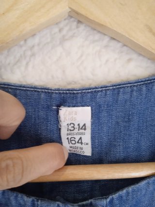 Vestido vaquero Zara Kids. 13-14 años