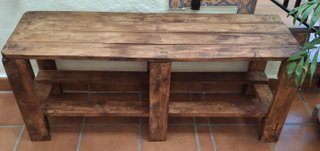 Banco rústico de madera