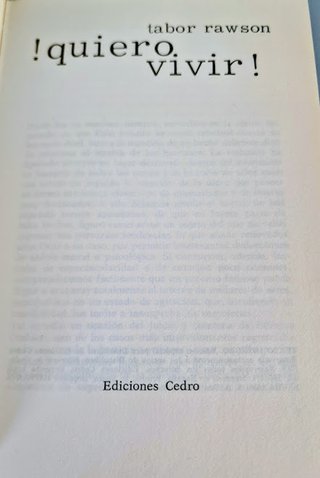 Libro de ocasión ¡Quiero Vivir!
