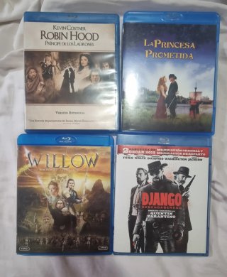Lote 4 Películas Blu-ray: Robin Hood, Willow, Djan