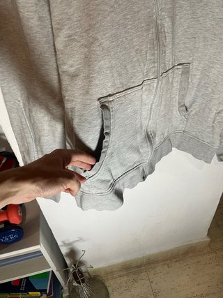 Sudadera Kappa Gris con Cremallera