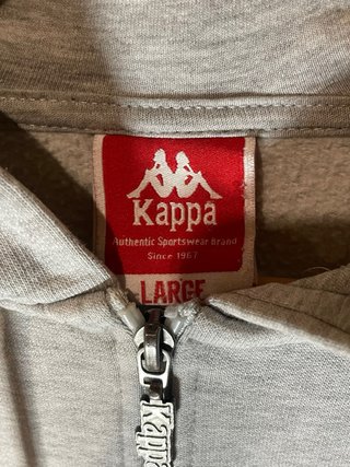 Sudadera Kappa Gris con Cremallera