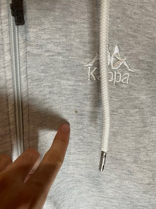 Sudadera Kappa Gris con Cremallera