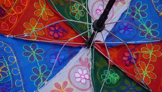 Sombrilla India Bordada a Mano 75cm artesanal
