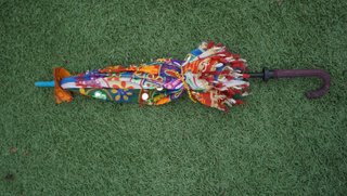 Sombrilla India Bordada a Mano 75cm artesanal