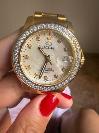 Reloj Jaguar Dorado con Circonitas