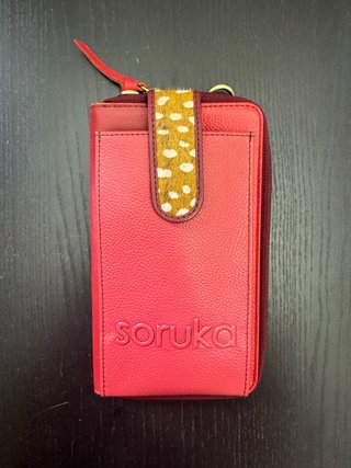 Cartera Soruka Piel Reciclada Roja