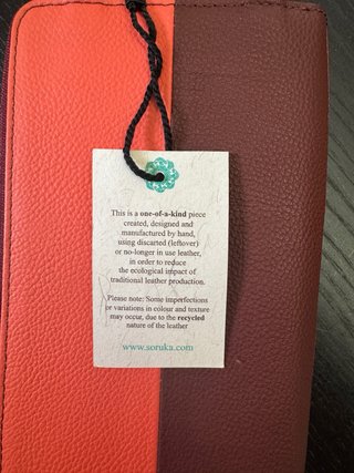 Cartera Soruka Piel Reciclada Roja