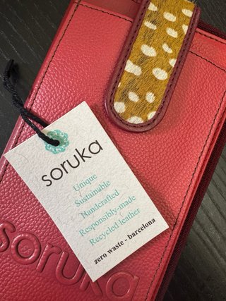 Cartera Soruka Piel Reciclada Roja