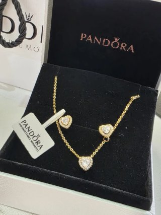 Conjunto Pandora Corazón Brillante