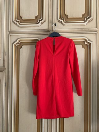 Abito Naf Naf rosso tg XS con  bottoni gioiello.