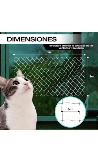 Red Protección Gatos 8x3m
