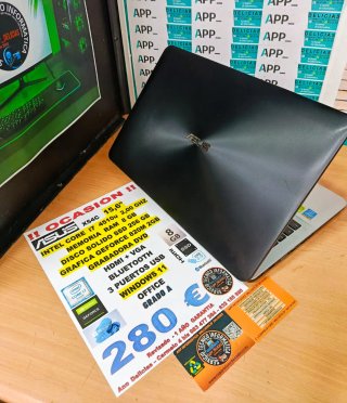 Portátil Asus i7 15,6 8GB RAM 256GB SSD