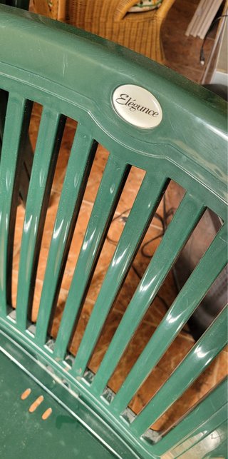 6 Sillas de Exterior Verdes PVC