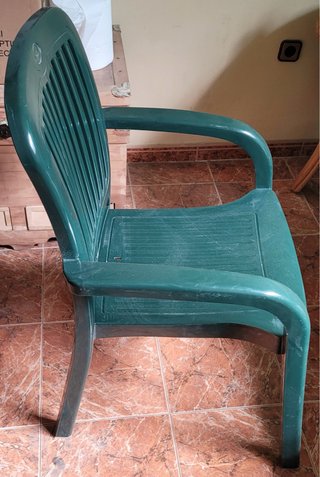 6 Sillas de Exterior Verdes PVC