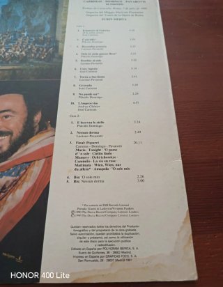 Vinilo Carreras Domingo Pavarotti en Concierto