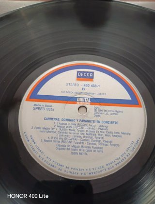 Vinilo Carreras Domingo Pavarotti en Concierto