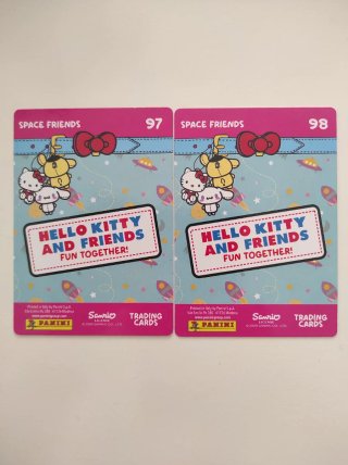 Lote Glitter Cards Space Friends 97 98 Hello Kitty