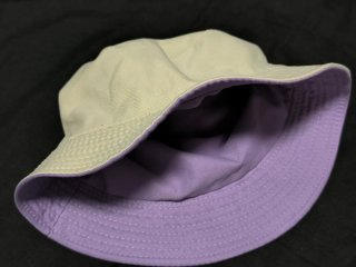 Gorro Pescador Reversible Lila y Beige