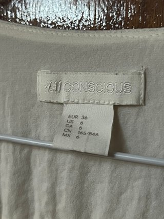 Blusa H&M crema manga corta