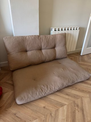 Sofá cojines palets cama Chillout Beige exterior