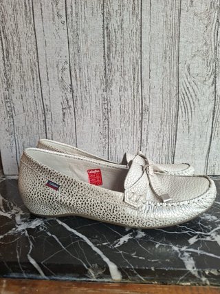 Callaghan mocasines plateados/blancos