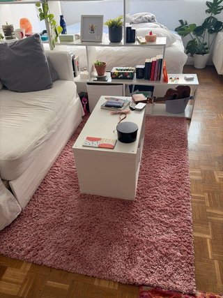 Tappeto Shaggy Rosa Antico 170x120