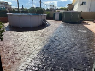 Soleras de hormigón imitación madera