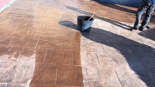 Soleras de hormigón imitación madera